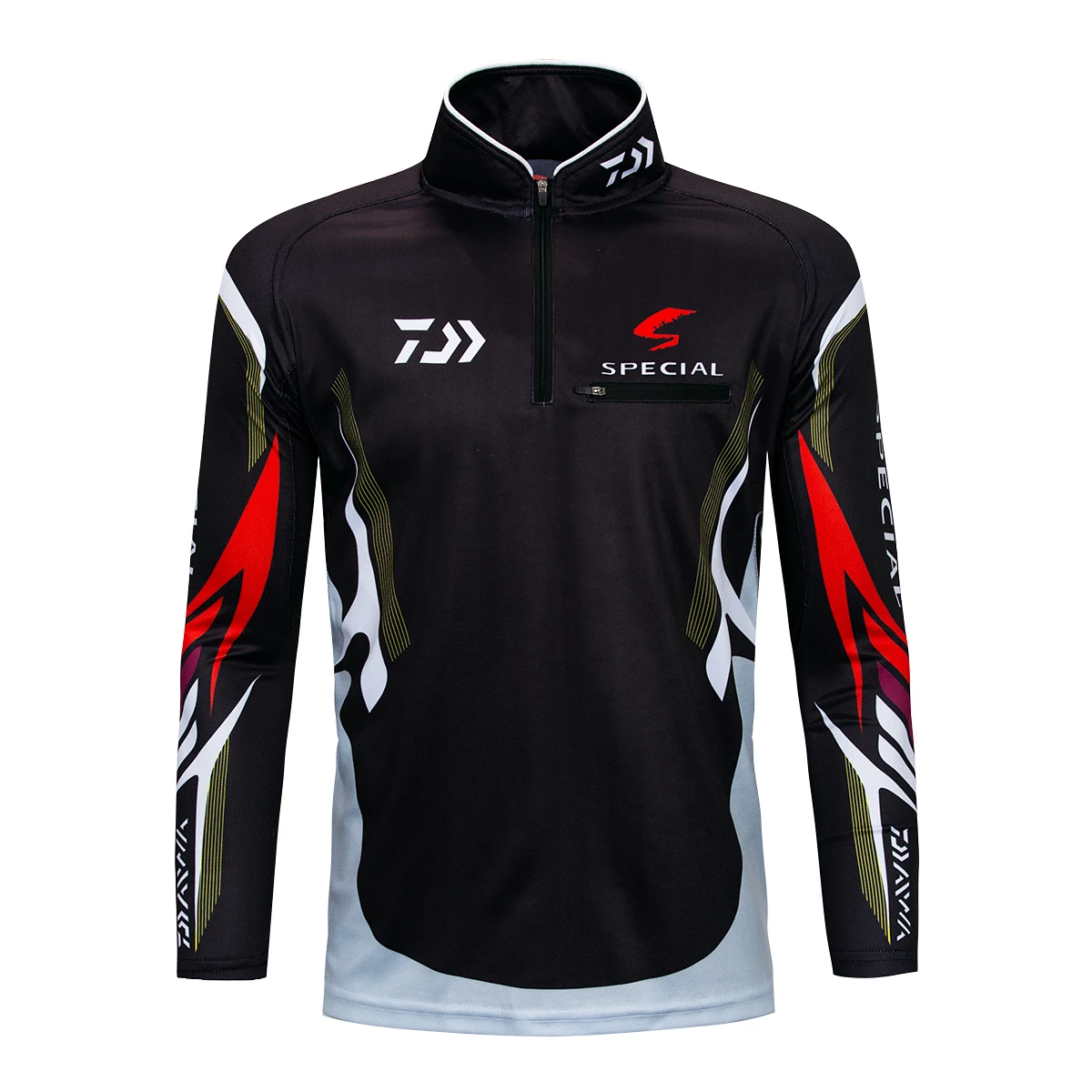 

Men's Long Sleeve Fishing Jersey UPF 50+ Sun Protection Performance Long Sleeve T Shirt Active Quarter-Zip QuickDry Sports Tops
