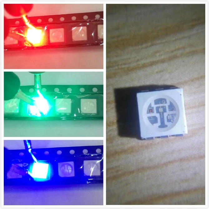 3-Chip plcc 6 FULLCOLOR High smds/5050 samsung LED 50x rgb smd LED 5252