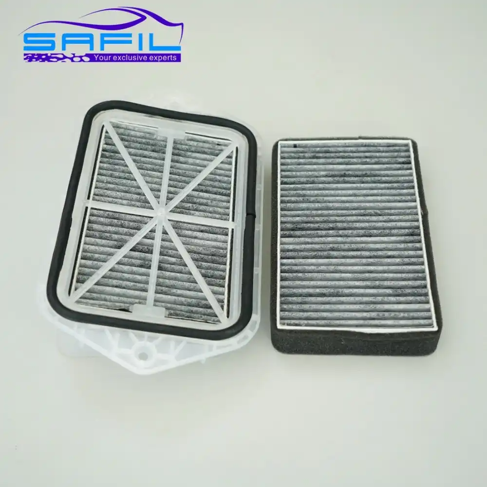 Фильтр салона с 2 отверстиями для Vw Sagitar CC Passat Magotan Golf Tiguan Touran audi Skoda Octavia внешний воздушный фильтр # FT100 - изображение