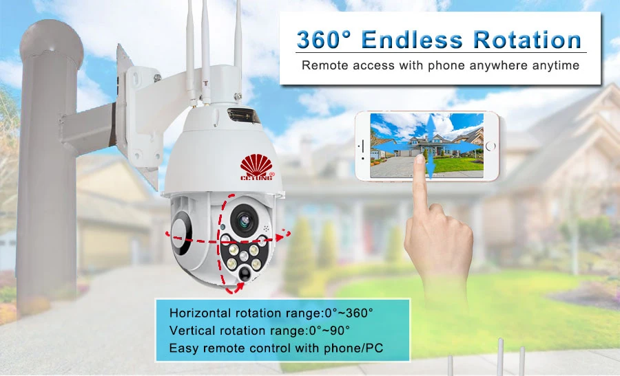 4G Мобильный 1080P Мини Смарт Купольная IP камера с дневным и ночным полноцветным 4