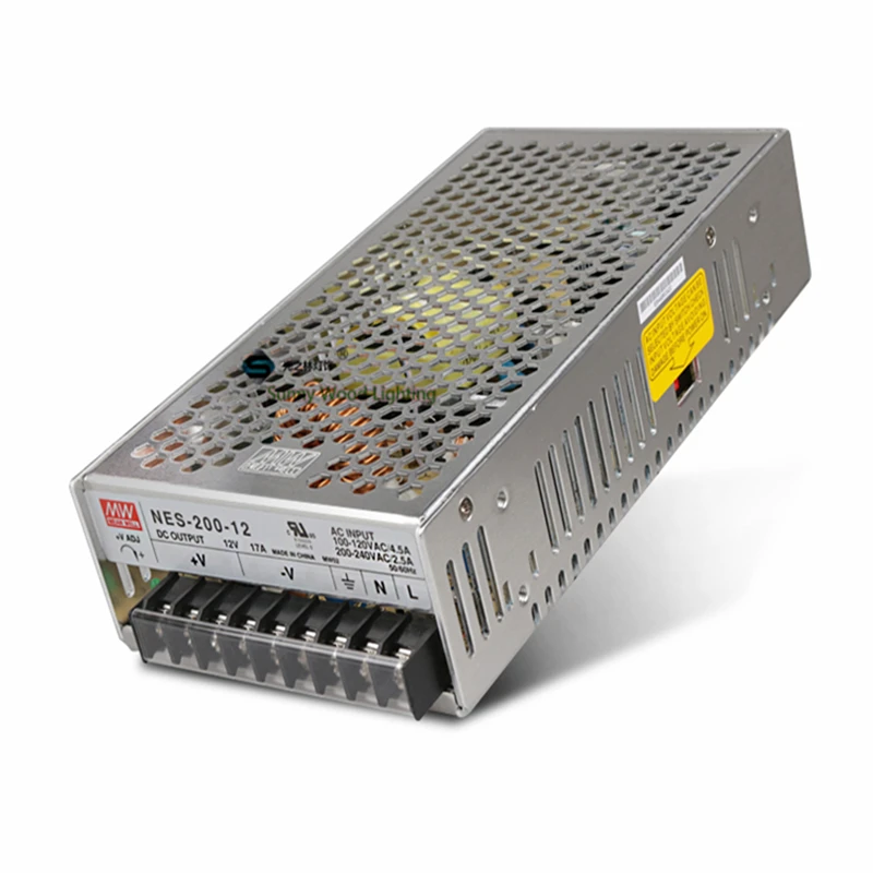 

100-240Vac to 12VDC ,204W ,12V17A UL Listed power supply ,Led light,led signboard driver ,NES-200-12