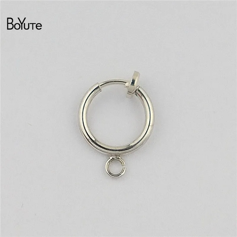 BoYuTe 10Pcs 11MM 13MM No Pierced Ear Clip Hoops Ear Cuff Earrings Diy Hand Made Jewelry Accessories (5)