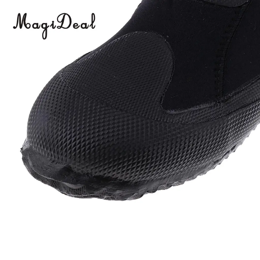MagiDeal Unisex 5mm Premium Neoprene Hi Top Wetsuits Zipper Boot Diving Boots Water Sports Snorkeling Booties Shoes Black