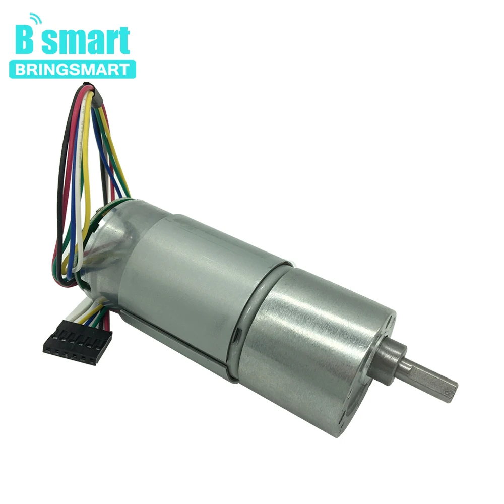 

Bringsmart JGB37-540B DC Geared Motor 12 Volt DC Gear Motor High Torque Micro Encoder Disk Metal Gearbox Speed Measuring Motor