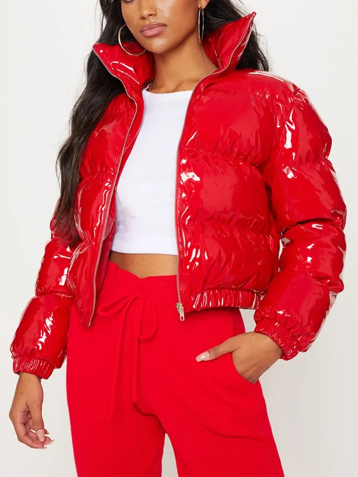 pink bubble coat