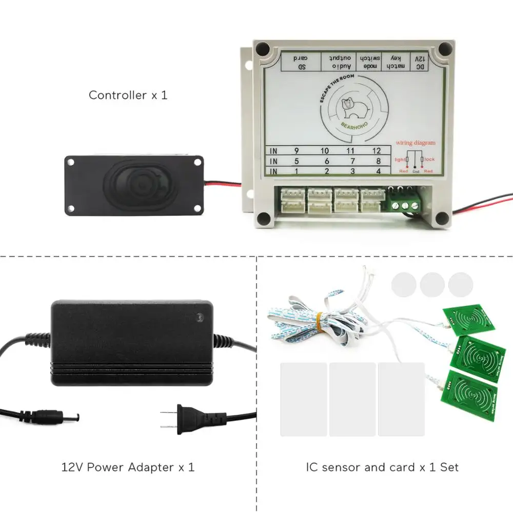 Реквизит для побега из комнаты IC карты от 1 до 1, чтобы разблокировать с rfid-реквизитами камеры секретов игры Prop для управления блокировкой 12 В EM