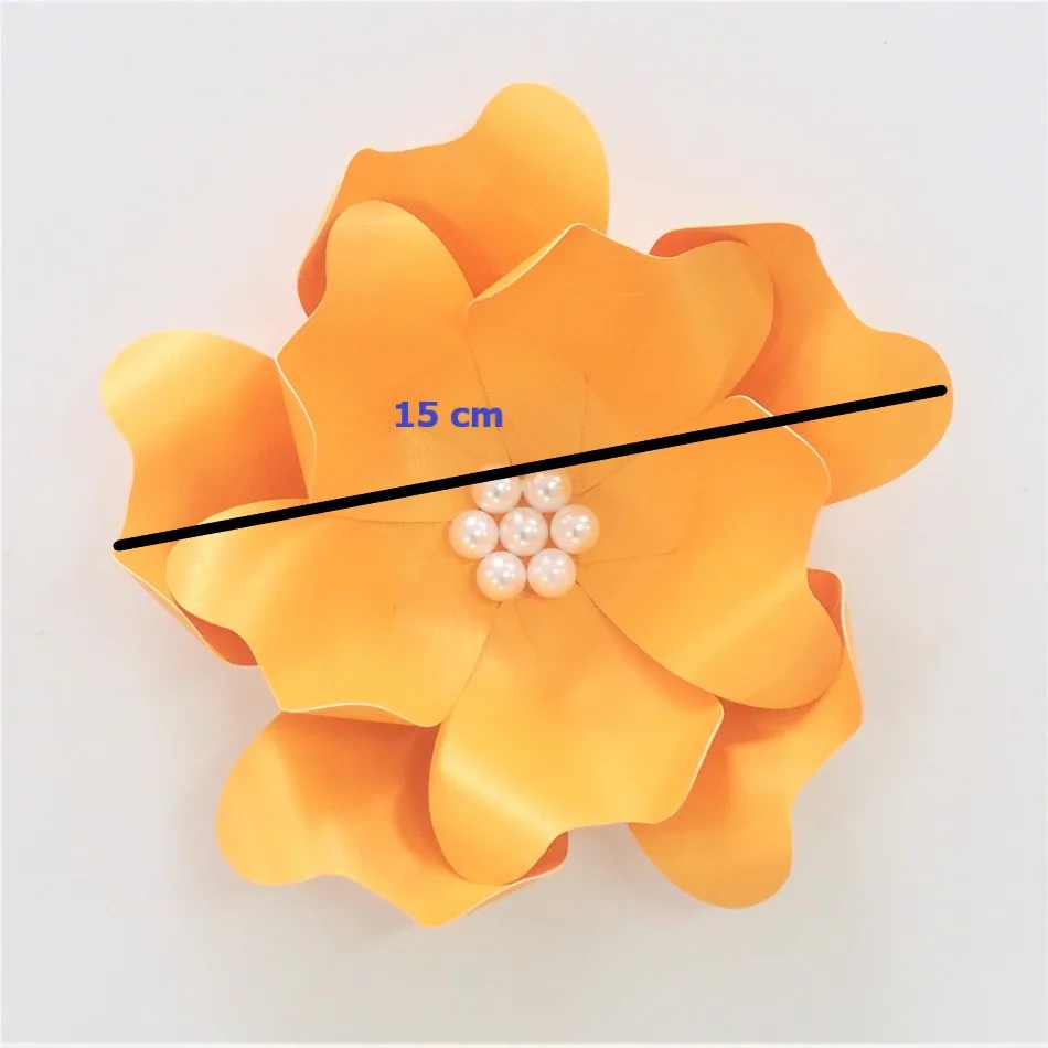 DIY Large Rose Giant Paper Flowers 15CM For Wedding Backdrops Decorations Paper Crafts Baby Nursery Birthday Wall Decor