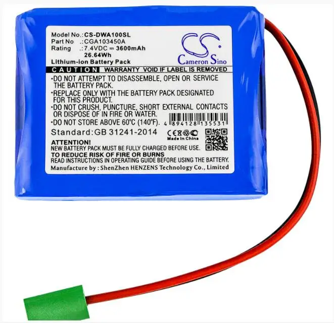 Cameron sino 3600 мАч батарея для CEMB DWA 1000 колеса CGA103450A CS-DWA100SL