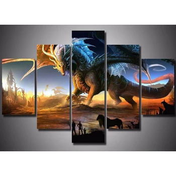 

5d diamond mosaic full diamond embroidery dragon 5pcs diy diamond painting cross stitch square drill beaded