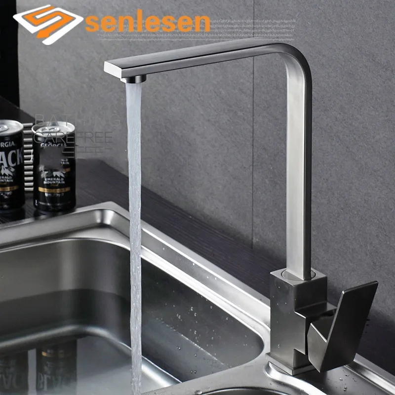 

Wholesale And Retail Kitchen Faucet 360 Swivel Sprayer Stainless Steel Vessel Sink Mixer Tap Single Handle Para Kitchen