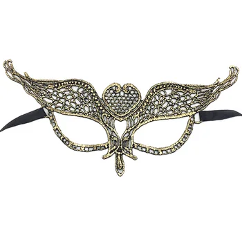 

Masquerade Gold Lace Mask Halloween Cutout Prom Party Mask Accessories Sexy Eye Face Mask Venetian Masks Party Favor