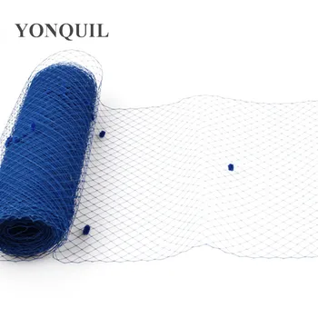 

Royal Blue mix dot wedding veils 25CM Width Russian nettings DIY Hair accessories millinery veil for hats or more colors LDV011