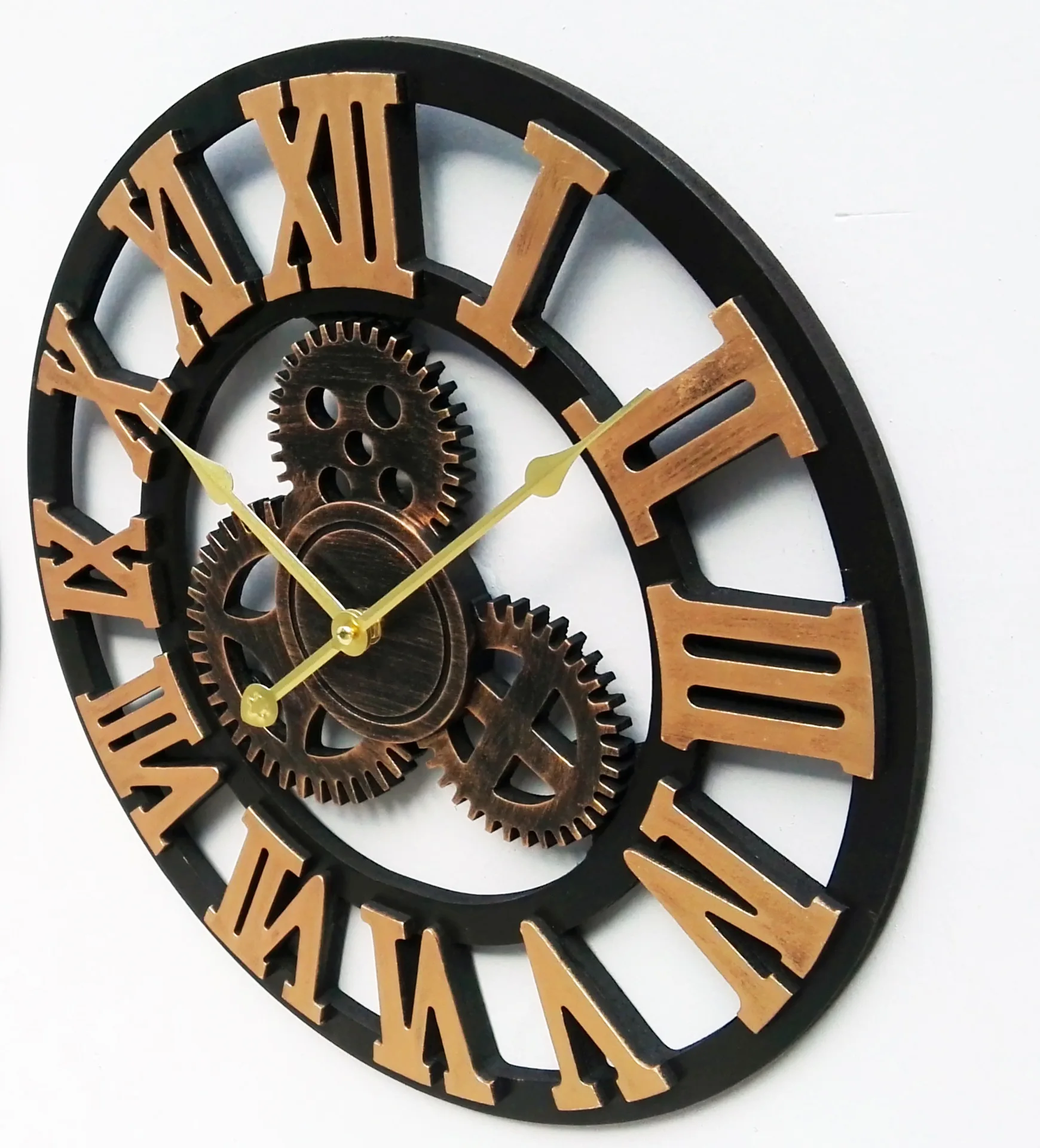 

Creative 3D Stereo Scale Gear Clock Handmade Large Size European Industrial Wind Gear Wall Clock Wall Wall Clocks
