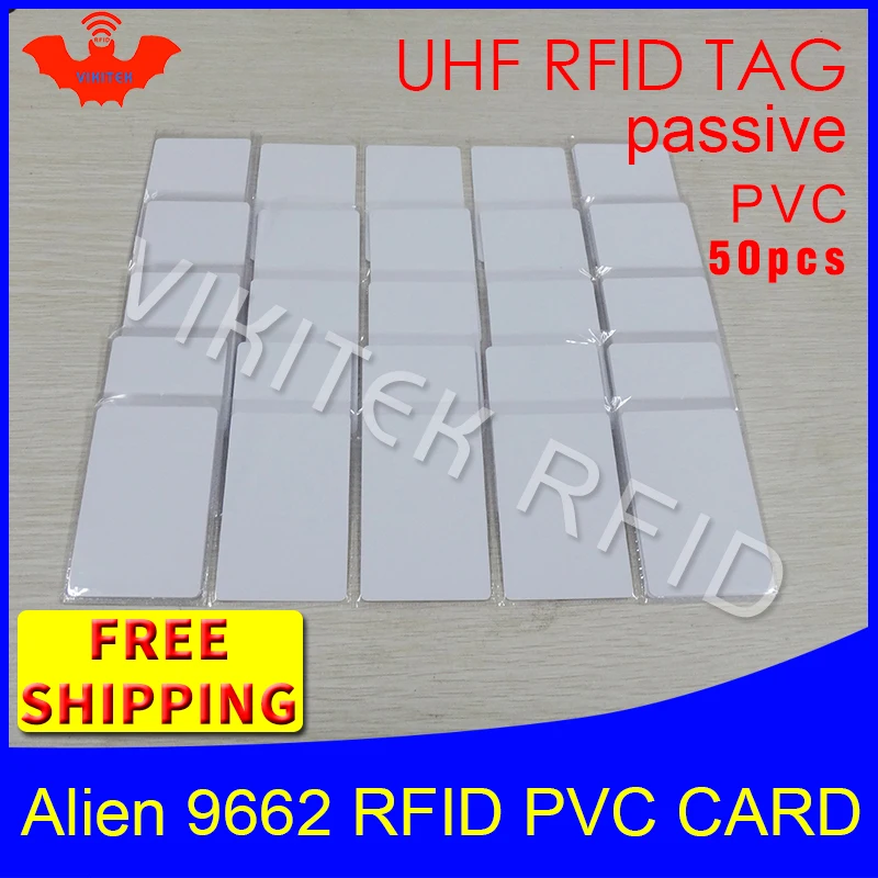 UHF RFID тег ПВХ Карта чужой 9662 915 МГц 868 МГц 860-960 МГц Higgs3 EPC ISO18000-6C 50 шт. Смарт-карта Пассивная RFID Метка