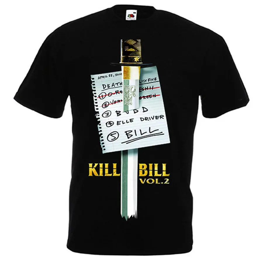Kill Bill Vol 2 от Квентин Тарантино ума Турман фильм футболка Размеры Повседневная