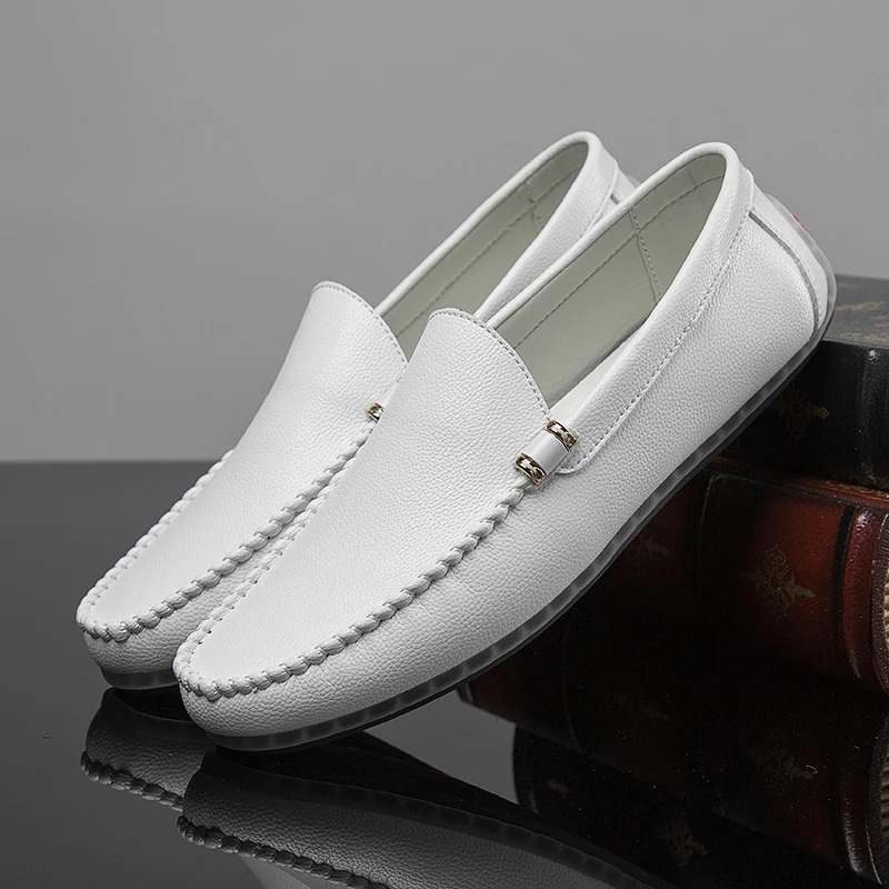 

HEINRICH Mens Loafers Shoes High Quality Flat Shoes Men Handmade Breathable Driving Shoes Leather Moccasin Mens Calzado Hombre