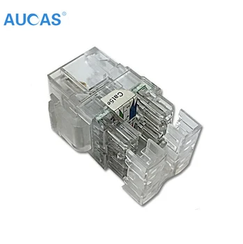 

12PCS AUCAS High Speed Gigabit Cat5e RJ45 Keystone Jacks Connector Plug Keystone Cat5e for wall plate box free shipping