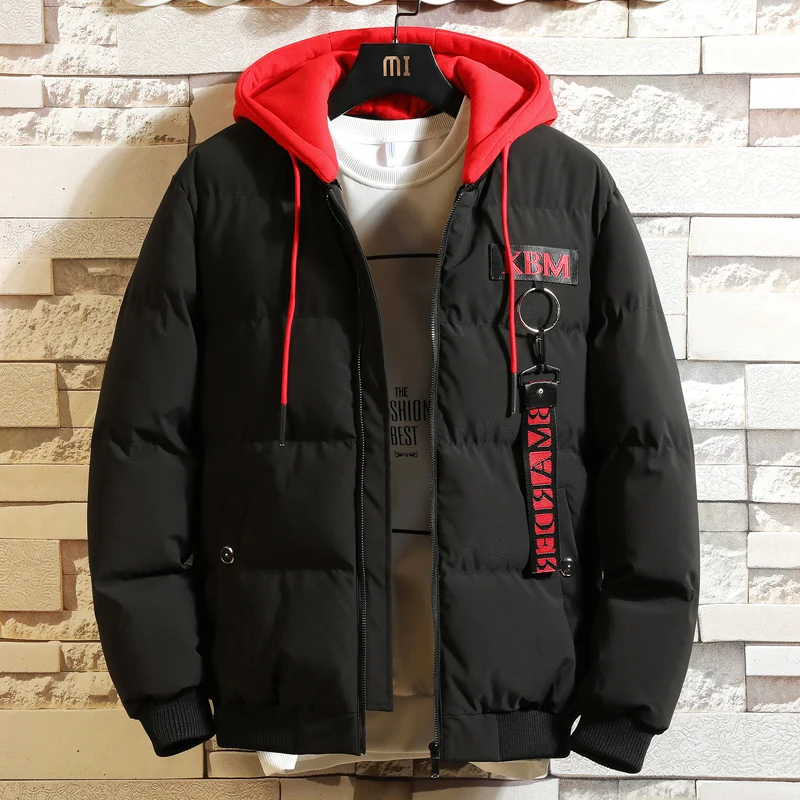 New winter men's cotton padded jacket. Baggy large size coat. Fashion