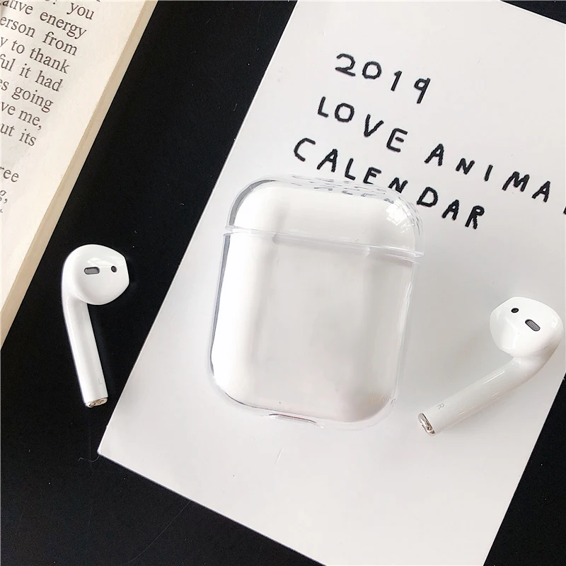 Жесткие ПК-Чехлы для AirPods 2-й Прозрачный чехол для наушников для Apple Air Pods 1 коробка для зарядки кристально чистый чехол для Airpods2 чехол