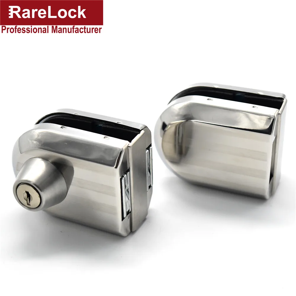 Rarelock Christmas Supplies Interior Glass Door Lock Stainless 45mm