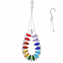 H& D Кристалл Висячие Suncatcher чакра восьмиугольник бусины Призма Радуга коллекция домашний декор для окна ручной работы