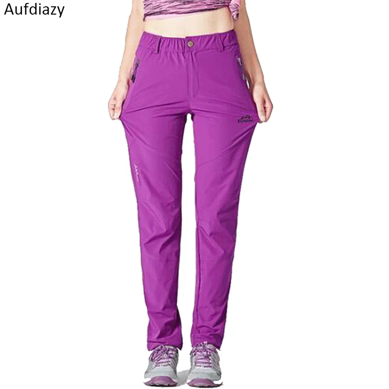 Aufdiazy verano de las mujeres de secado rápido Camping senderismo deportes al aire libre pantalones para mujeres turismo ciclismo Trekking pantalones JW017