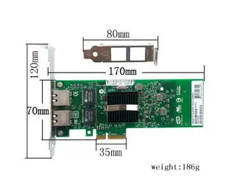 

Desktop adapter lan card for Intel 82576EB PCI-E 1X 82546 EB card 1000 Mbps E1G42ET soft routing