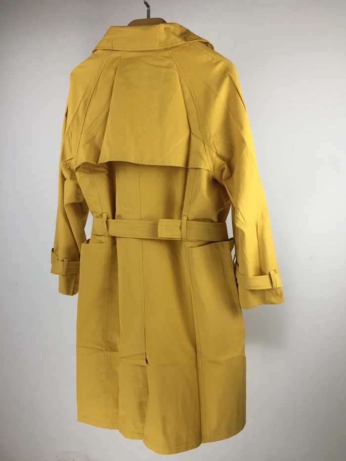 NXH весенне-осенняя желтая ветровка для женщин, модный желтый Тренч для девочек, студенческие Длинные повседневные тренчи, верхняя одежда, пальто