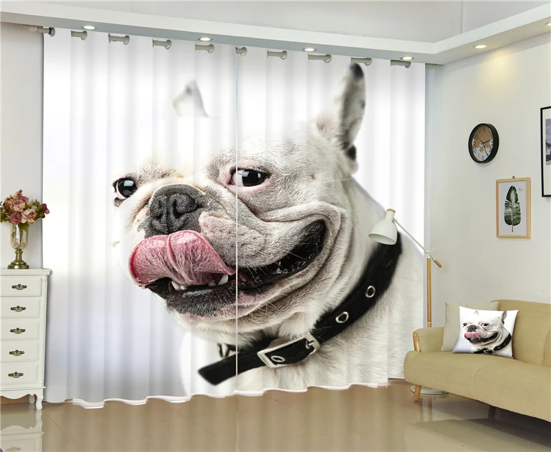 

The dogs 3D Blackout Curtains Healthy non-pollution Digital Print Bedding room Living room free shipping