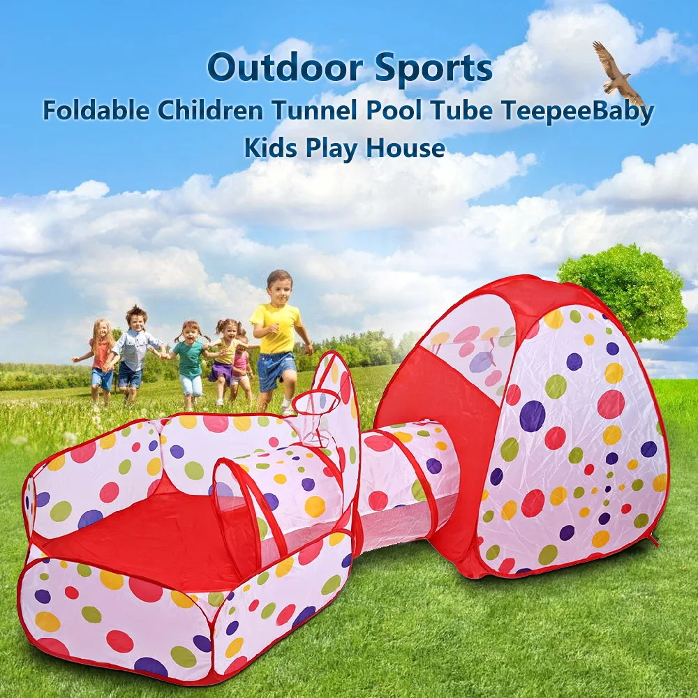 Baby Kids Play Tents Portable Foldable Pop Up Tunnel Basketball Game Tent Children Cubby Outdoor Sports Play House Hut Toys Tent