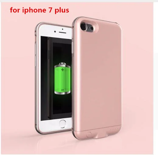 For iphone 7 Plus Battery case Metal Shell Power Case Power Bank Charger Cover Smart For iphone 7 Plus Battery Case 7Plus - Color: for iphone 7 plus