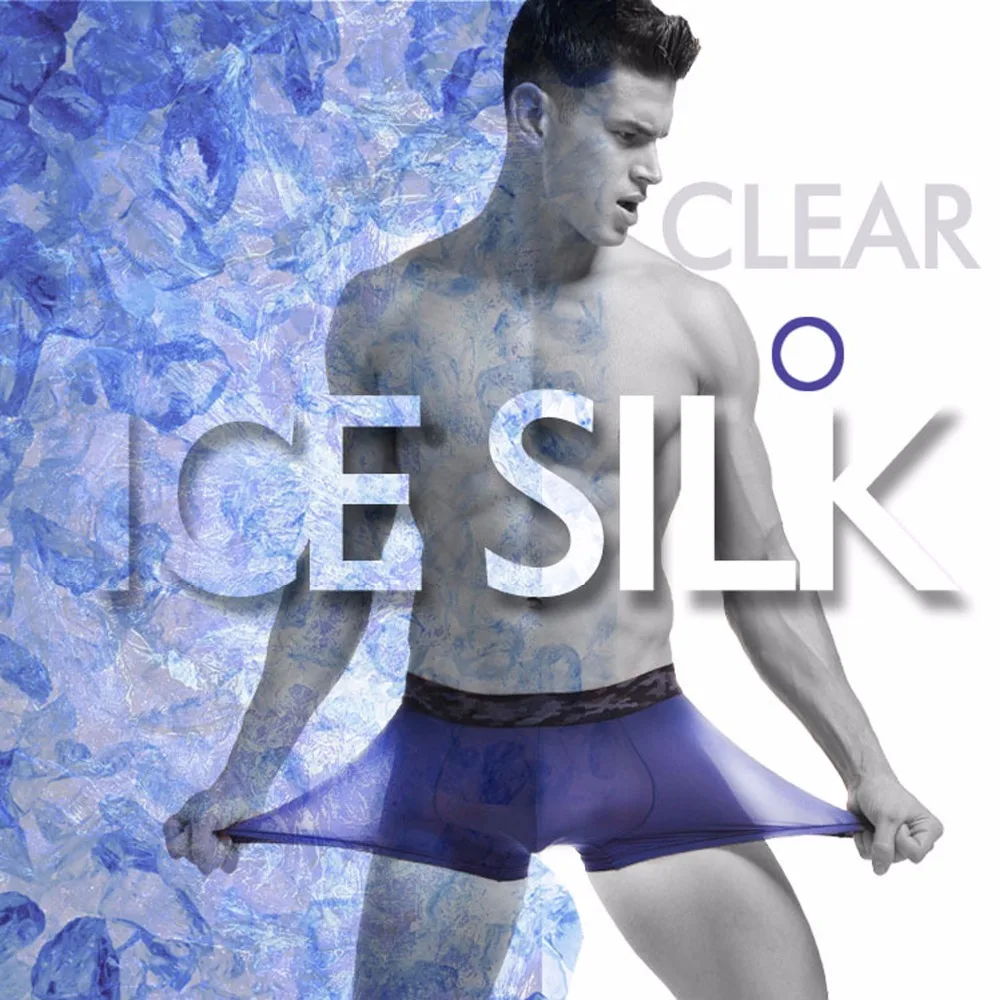 

wholesale Modal Men's Boxers Ultra-thin breathable boxer men's ice silk seamless translucent Boxershorts summer dress Dry