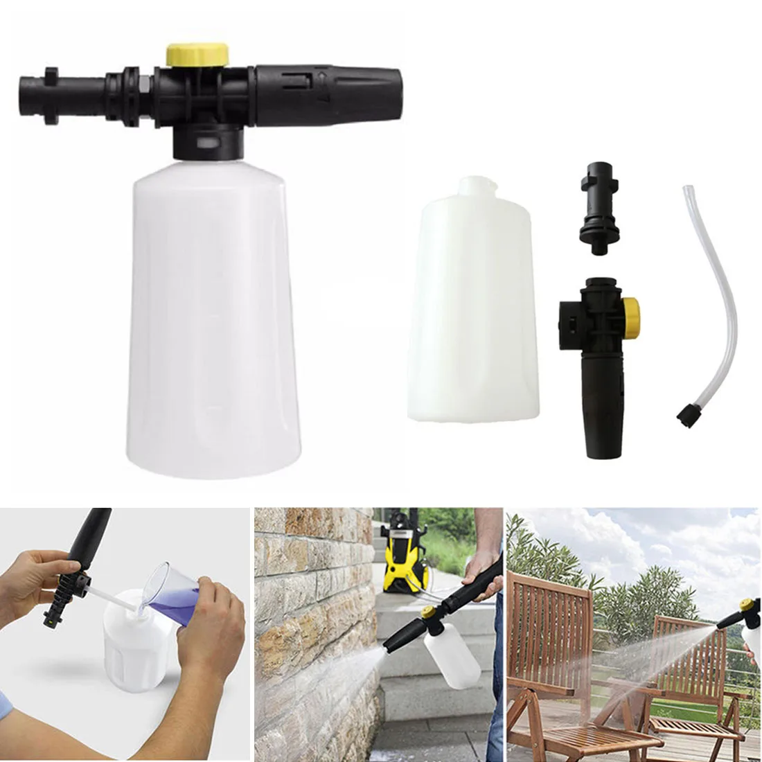

750ml Snow Foam Lance For Karcher K2-K7 High Pressure Foam Gun Portable Foamer Nozzle Car Pressure Washer Car Accessories