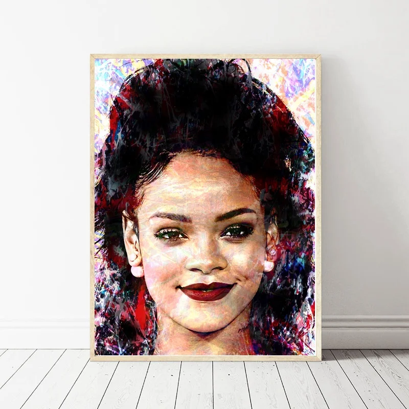 

Rihanna Art canvas Poster Pictures for Living Room