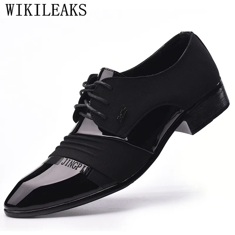 

Luxury Brand Men Formal Shoes Pointed Toe Patent Leather Oxford Shoes For Men Dress Shoes Business Wedding Shoes Zapatos Hombre