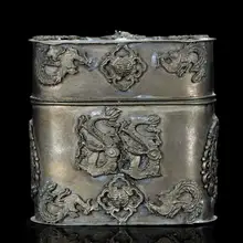 Тибетский серебряный чехол для сигарет DRAGON BOX