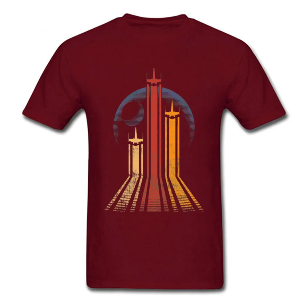 Tops & Tees Retro Galactic T-Shirt Summer/Fall Fashionable Printed Short Sleeve 100% Cotton O-Neck Men T Shirt Printed Retro Galactic maroon