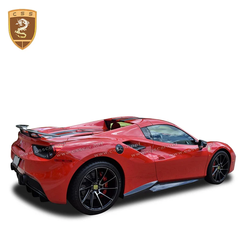 Для 15-17 Ferrari 488 N стиль передний задний бампер спойлер диффузор боковая юбка настоящий карбоновый волоконный кузов наборы автомобильные аксессуары