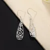 Christmas gift hot silver color Retro charms women Lady flower stud , earring jewelry best gift lowest price LE018 ► Photo 3/5