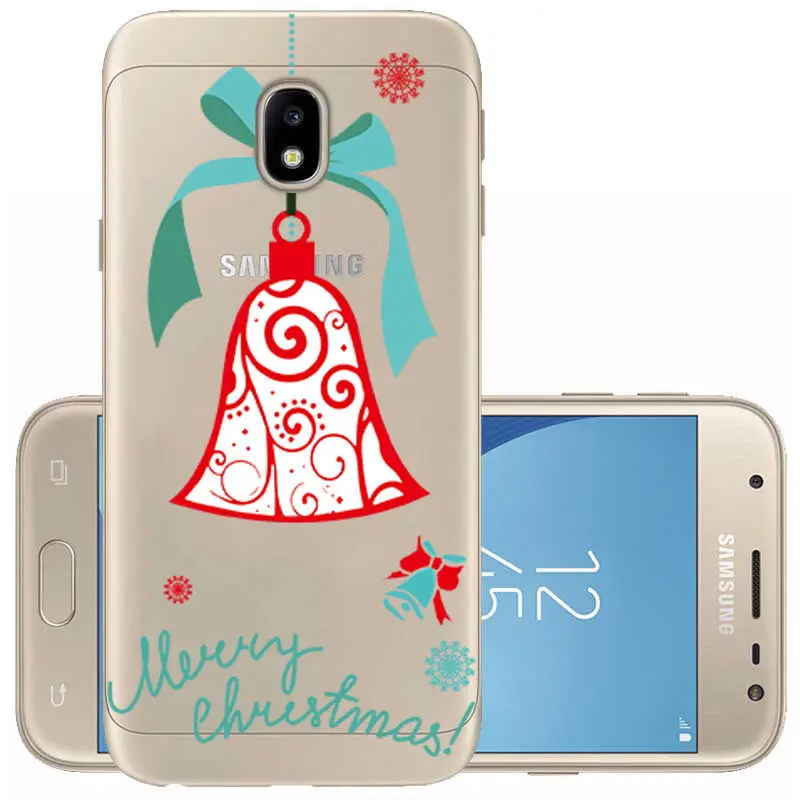 Christmas Reindeer Santa Claus Clear Soft TPU Case Cover For Samsung J3 J7 J5 2017 J4 J6 J8 2018 Silicone TPU Coque For Samsung  (13)