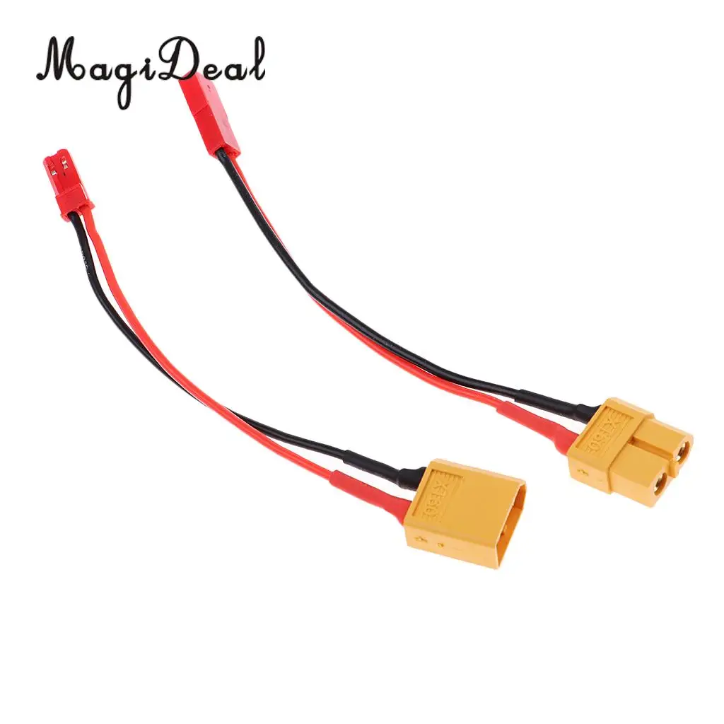 2Pcs/Lot 5.2'' XT60 to JST Plug Connector Adapter Lead Wire 22AWG Male&Female for RC Car Boat Airplane Battery Charger Parts