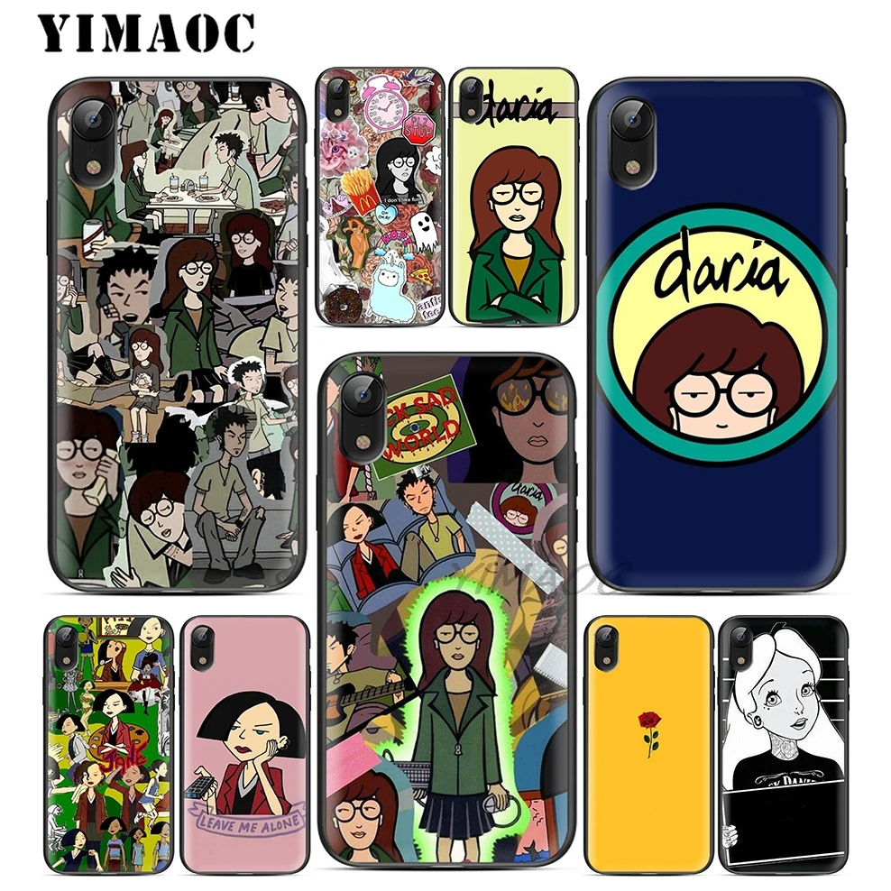 

YIMAOC DARIA MORGENDORFFER Soft TPU Black Silicone Case for iPhone X or 10 8 7 6 6S Plus 5 5S SE Xr Xs Max