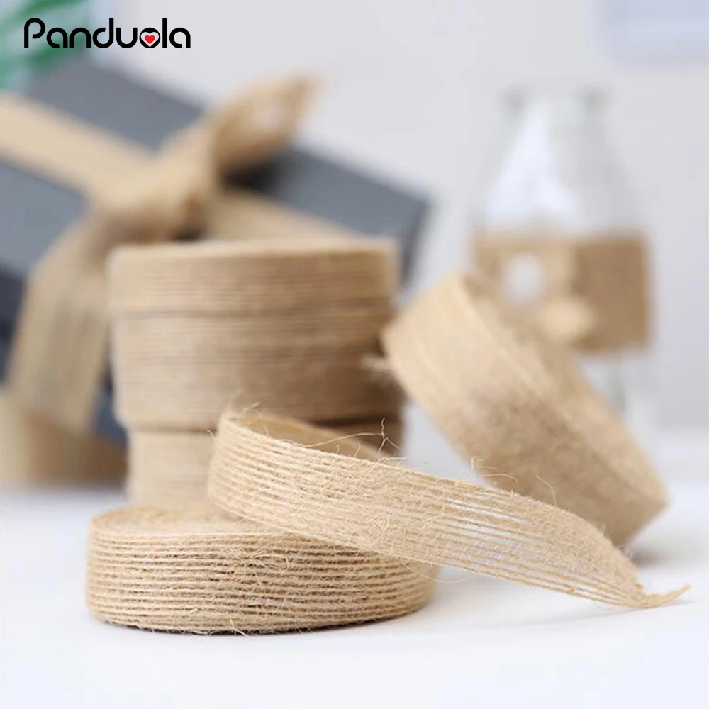 

Vintage Jute Burlap Ribbon DIY Weddings Belt Strap Wedding Party Decor Craft Jute Lace Ribbon Hemp Ribbon DIY Gift Warrping