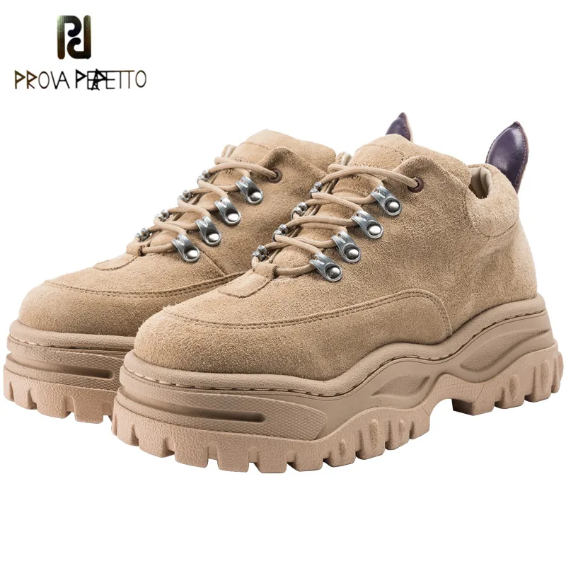 

Prova Perfetto 2018 New Women Sneakers Lace Up Platform Shoes Woman Creepers Female Casual Flat Shoes Tenis Feminino Espadrilles