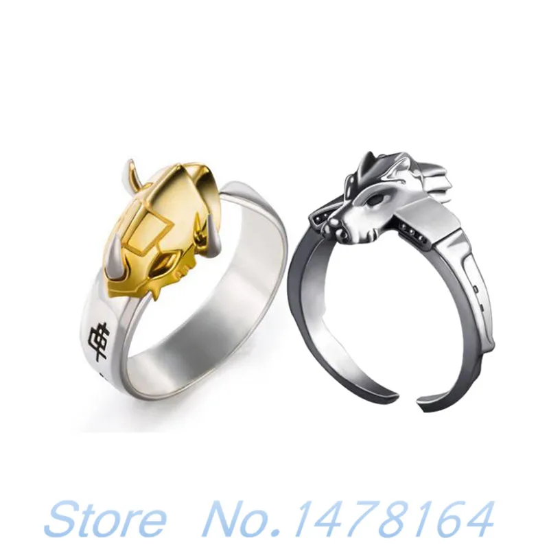 

Digimon Adventure TRI WarGreymon MetalGarurumon Omegamon 925 Sterling Silver Ring Adjustable Gift