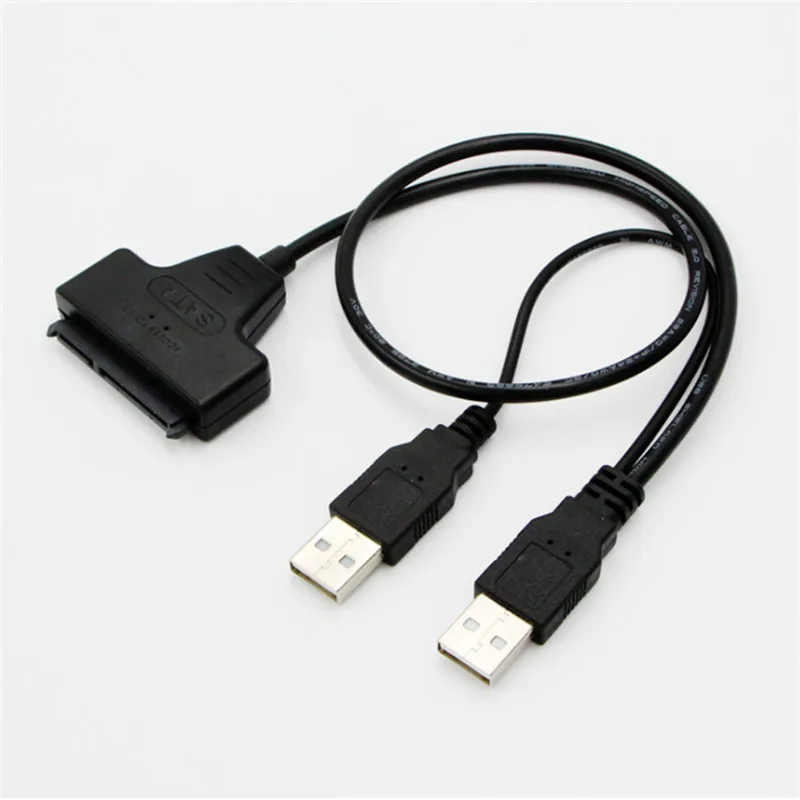 

YCTech High quality USB2.0 to SATA 15+7 pin Cable Adapter 2.0 sata cable for 2.5 inch HDD SSD with indicator