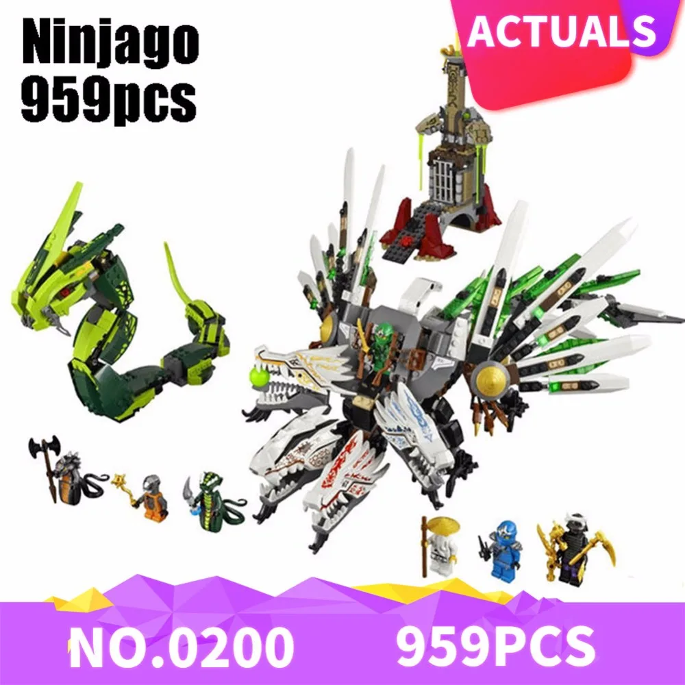 

959pcs Compatible with Legoe blocks Ninjago 79132 9450 Figure Epic Dragon Battle Model building toys hobbies bricks for children