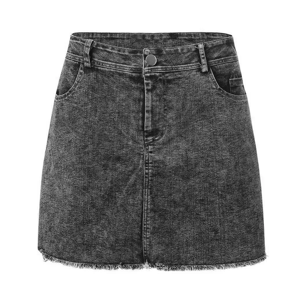 Женская юбка юбки faldas jupe femme shein saia новые женские летние короткие джинсовые женские джинсовые мини-юбки с карманами#50