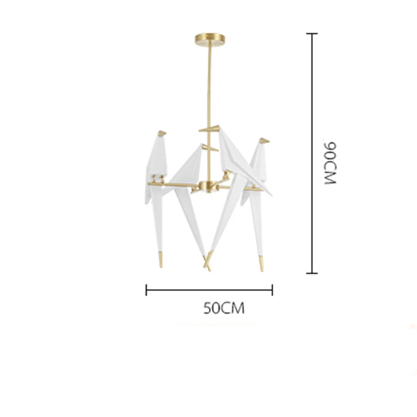 Современный светодиодный подвесной светильник с птицами для гостиной светодиодный напольный светильник оригами подвесной светильник с птицей - Цвет корпуса: 7