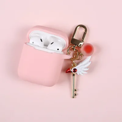 Модные Cardcaptor Sakura Брелок «Сакура» силиконовый чехол для Apple Airpods протектор для наушников Брелок «Обложка» - Цвет: CE-2